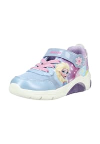 GEOX - Lederimitat/Textil Sneaker - Blau/Pink