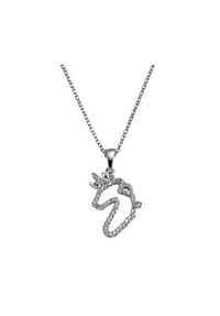 zeeme SILVER - Anhänger mit Kette 925/- Sterling Silber 48 Zirkonia - weiß