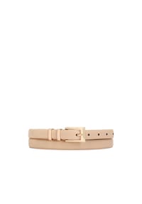 Kazar - Beigefarbener Naturledergürtel - Beige