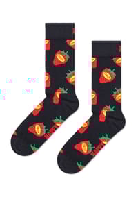 HAPPY SOCKS - Socken "Strawberry Fresh", Komfortbund - 9000 BLACK