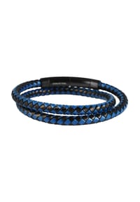Adelia's Men Bold Style - Armband – Wickelarmband aus Leder 43 cm - schwarz