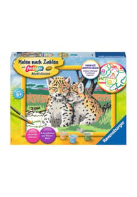 Ravensburger Mal-Set "Malen nach Zahlen - Kleine Leoparden" - Malen nach Zahlen - 