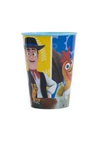 COFI - La Granja Zenon Becher Kinder 260 ml Trinkbecher für Kita & Frühstück - Mehrfarbig 9,7x7,6x7,6 cm