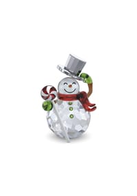 SWAROVSKI HOLIDAY CHEERS - Kristallfigur "Dulcis Schneemann 5655434" - WEIẞ/ROT/GRÜN
