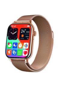 Atlanta by PARAGON - Fitnesstracker / Smartwatch mit Herzfrequenz, Blutdruck & EKG inkl. Edelstahlband & Wechselarmband - 9725/9 (Gold) - Gold