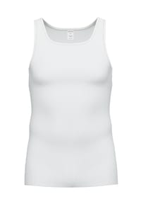 AMMANN - Tanktop Feinripp 830, Eckiger Ausschnitt, für Herren - 1 WEISS