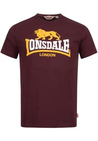 LONSDALE™ - Herren T-Shirt normale Passform HOLMPTON - Oxblood