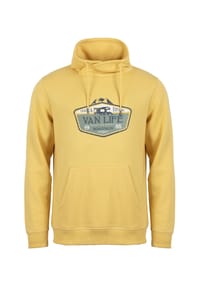 ROADSIGN® australia - Herren Sweatshirt Van Life Tube Sweat mit Adventure Badge Print - gelb