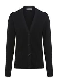 GALERIA essentials - Strickjacke "P50 Pina", V-Ausschnitt, für Damen - BLACK