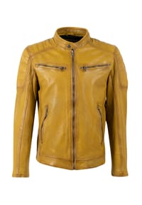 Mauritius LEATHERWEAR - Lederjacke, Stehkragen, für Herren - 9386  DARK JADE