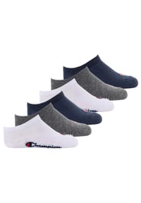 Champion® - Kinder Socken, 6er Pack- Crew Socken, einfarbig - Blau/Weiß/Grau