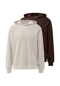 s.Oliver - Sweatshirt / Hoodie 2er Pack Basic - Braun