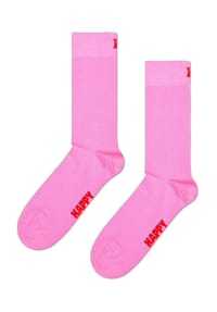 HAPPY SOCKS - Socken Solid, Rippbündchen - 3300 PINK