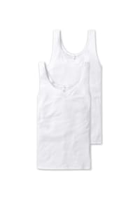 SCHIESSER - Trägertop (Tops) 2er-Pack Cotton Essentials - schwarz