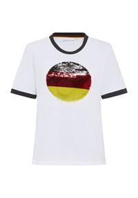 MANGUUN - WM-Shirt, Baumwolle, für Damen - 1 WEIß, PAILLETTE