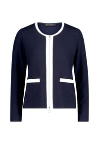 BETTY BARCLAY - Shirtjacke mit Struktur - Patch Dark Blue/Cream