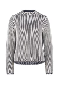 BETTY BARCLAY - Strickpullover, Stehkragen, für Damen - 1981 CREAM/BLUE