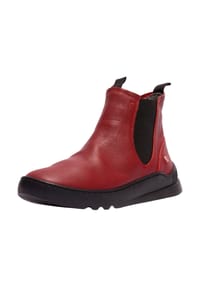 softinos® - Leder/Textil Stiefelette LACE - Rot