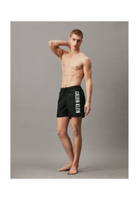 Calvin Klein - Badeshorts, Tunnelzug, Gummibund, für Herren - BEH BLACK