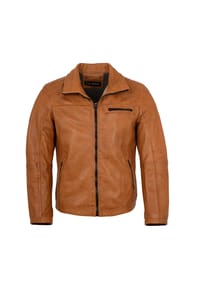 JILANI - Herren Lederjacke Lammnappa cognac - cognac