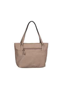 TOM TAILOR WINA - Shopper, Kunstleder, Reißverschluss, für Damen - TAUPE