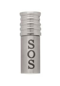 Adelia's - Damen Edelstahl Schmuck Edelstahl SOS Kapsel Anhänger Röhrchen - silber