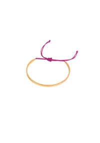 LES REINES - Rosy-Purple Elegance – Gehämmerter Armreif, 24K vergoldet - Gold
