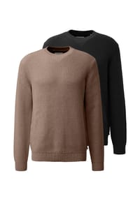 s.Oliver - Pullover 2er Pack Basic - Braun