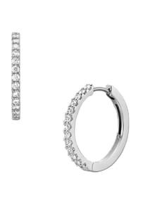 FOSSIL ELLIS - Damen Creolen, Edelstahl - WEISSGOLD