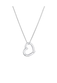 elli. DIAMONDS - Halskette Herz Diamant (0.015 Ct.) 925 Sterling Silber - Weiß