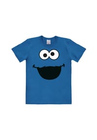 LOGOSHIRT® - T-Shirt Easyfit Krümelmonster - Gesicht - azure blue
