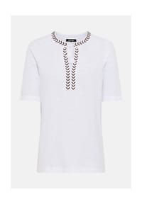 olsen - T-Shirt, Split-Neck, für Damen - 10000 WHITE