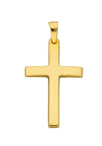 Adelia's - Damen Gold Schmuck 585 Gold Kreuz Anhänger - gold
