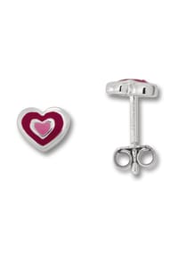ONE ELEMENT - Herz Ohrringe Ohrstecker aus 925 Silber - silber