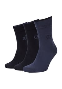 bugatti - Socken, 3er-Pack, Baumwoll-Mix, für Herren - 536 INSIGN.BLUE