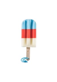 DONKEY - Spülschwamm Ice Pop Blue, In Eis Form, L 22 cm - mehrfarbig