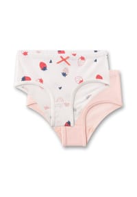 Sanetta - Slip, 2er-Pack, Schleife, für Kinder - 1948 WH. PEBBLE