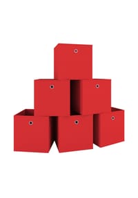 VCM. 6er Set Faltbox | Klappbox Stoff Kiste | Faltschachtel | Maße ca. H. 28 x B. 27 x T. 27 cm | Regalbox - Boxas - VCM Boxas - Grün
