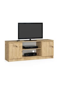 Akord - TV-Lowboard K140 mit 2 Türen und 6 Einlegeböden - artisan-eiche
