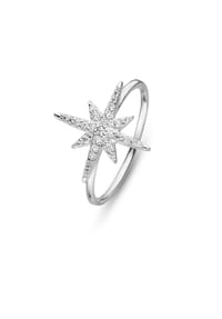 Fiocco JEWELRY - Luna Ring Zirkonia weiß Brillantschliff , 925 Sterling Silber - gelbgold