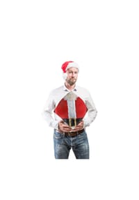 DONKEY - Knopfserviette Holy X-Mas Dinner mit Knopfloch, 20er Pack - mehrfarbig