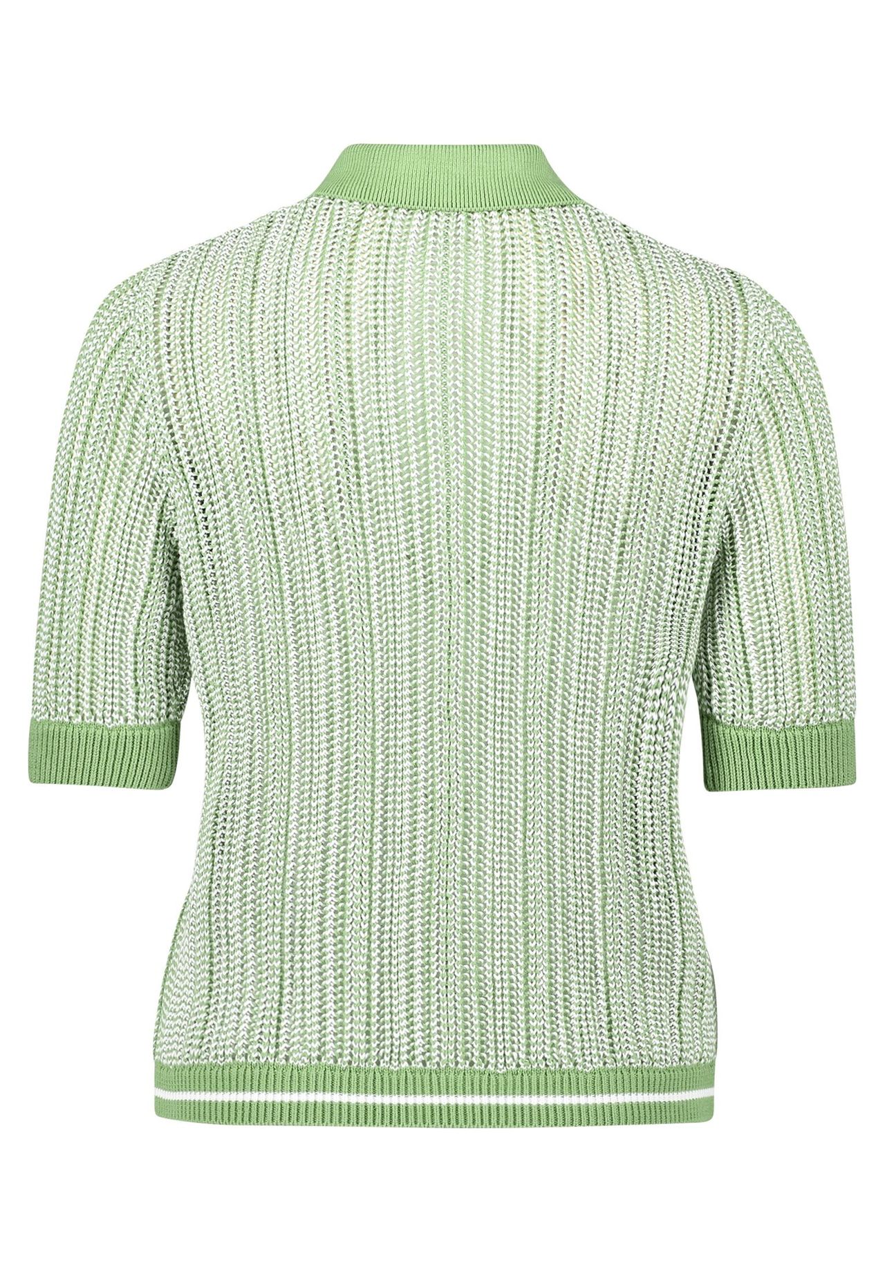 Cartoon Strickpullover Mit Kragen, GrüN, 44