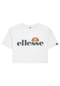ellesse Damen T-Shirt - Crop-Top, Kurzarm, Crewneck, Rundhals, Logo-Print, uni Bild 1