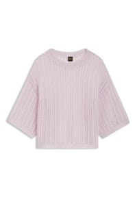 BOSS Orange - Pullover, Halbarm, für Damen - 533  LIGHT/PURPLE