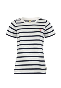 ROADSIGN® australia - Damen T-Shirt Heart Stripes gestreiftes Shirt aus angenehmer Baumwolle, zeitloser Look, vielseitig kombinierbar - blau/weiss