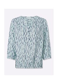 Witt - Druck-Bluse - kalkmint-weiß-bedruckt