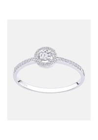 Diamant L'eternel - Halo Ring, mit Diamant, 375 Weißgold - white gold