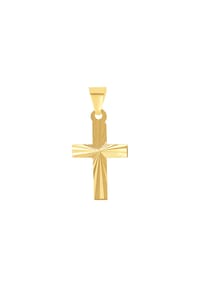 amor Kreuz - Motivanhänger für Damen und Herren, Unisex, Gold 375 | Kreuz - Gold