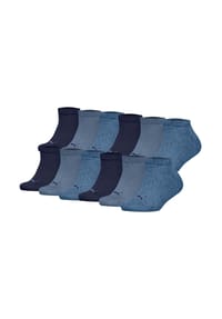 PUMA® - Kinder Sneakersocken, 12er Pack - Plain Sneaker 12P, Logo, einfarbig - Denim Blau