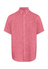 GALERIA - Leinenfreizeithemd, Kurzarm, Button-Down-Kragen, für Herren - 5 LT BLUE/WHT